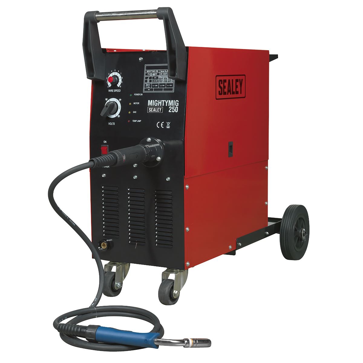 Sealey Professional Gas/No-Gas MIG Welder 250Amp with Euro Torch MIGHTYMIG250