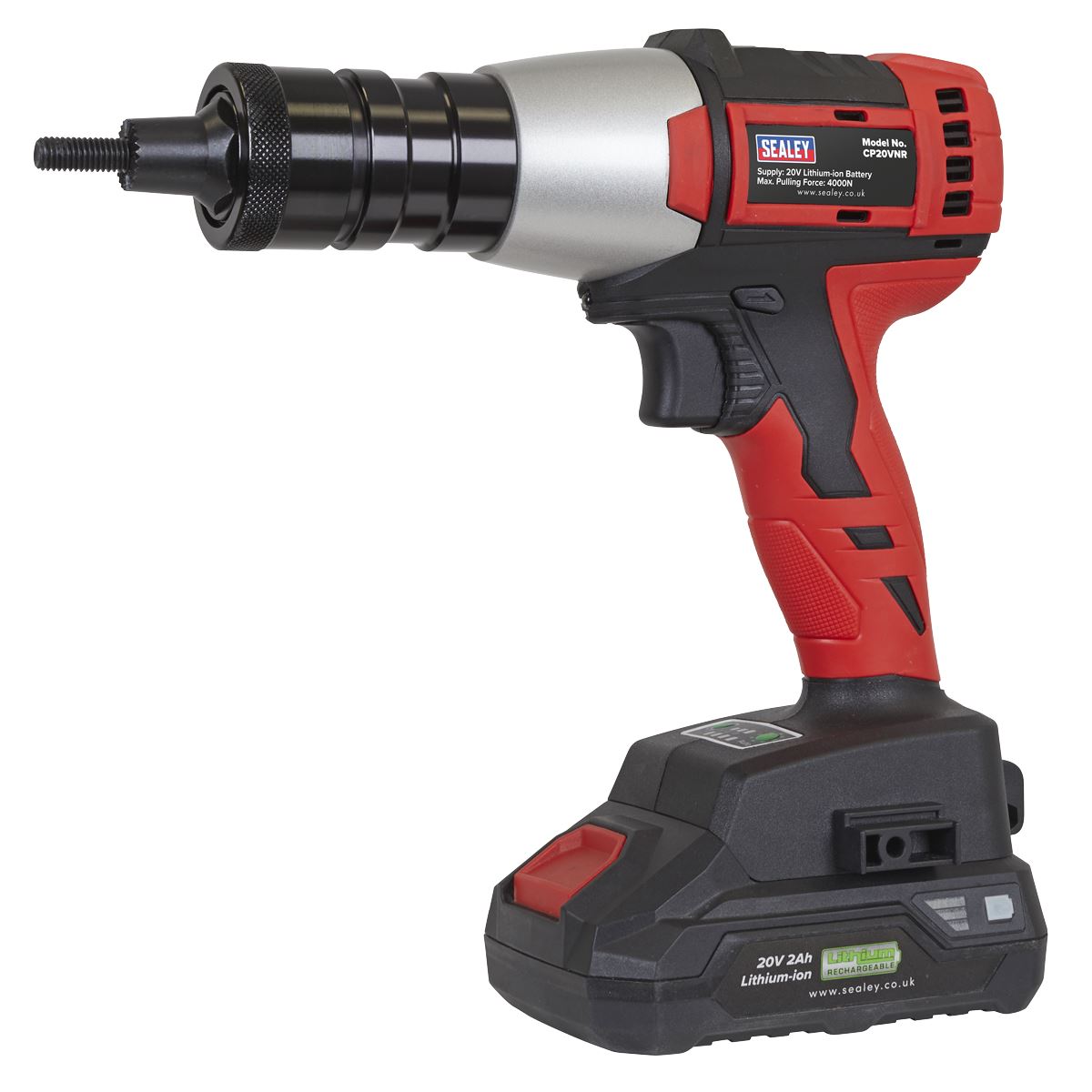 Sealey Brushless Cordless Nut Riveter 20V SV20 Series - Body Only CP20VNR
