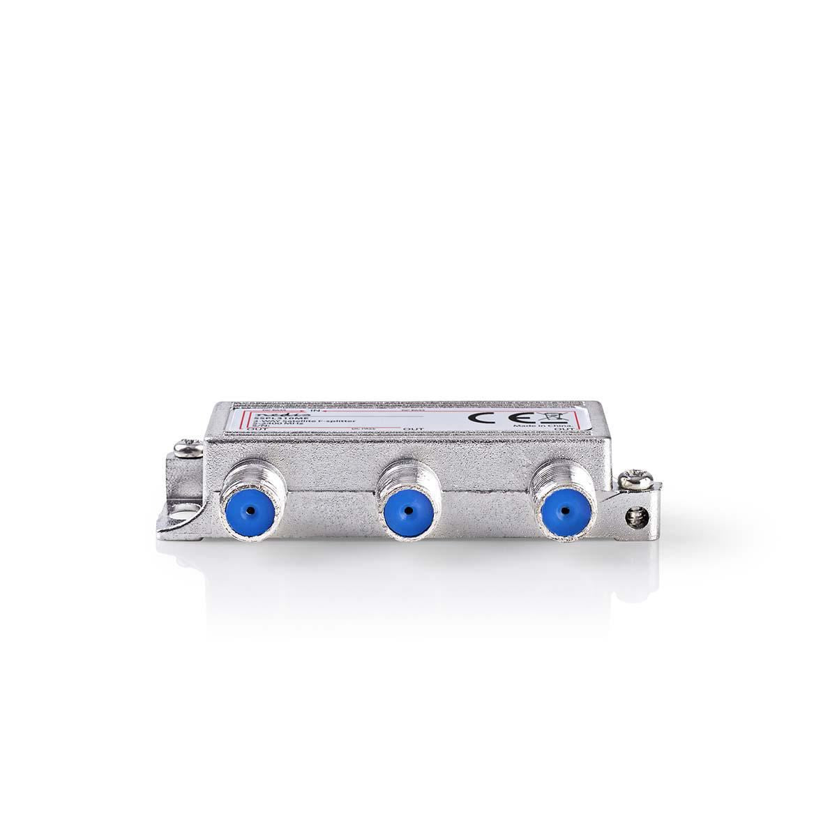 Nedis Satellite F-Splitter Max 10.5 dB gain 5 to 2400 MHz 3 Outputs - SSPL310ME