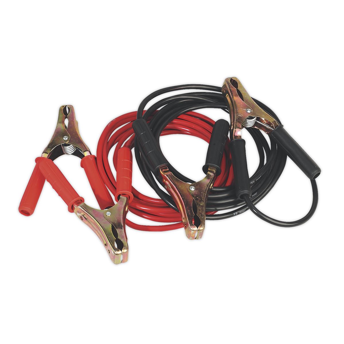 Sealey Booster Cables Heavy-Duty Clamps - 25mm x 5m Copper 600A BC25/5/HD