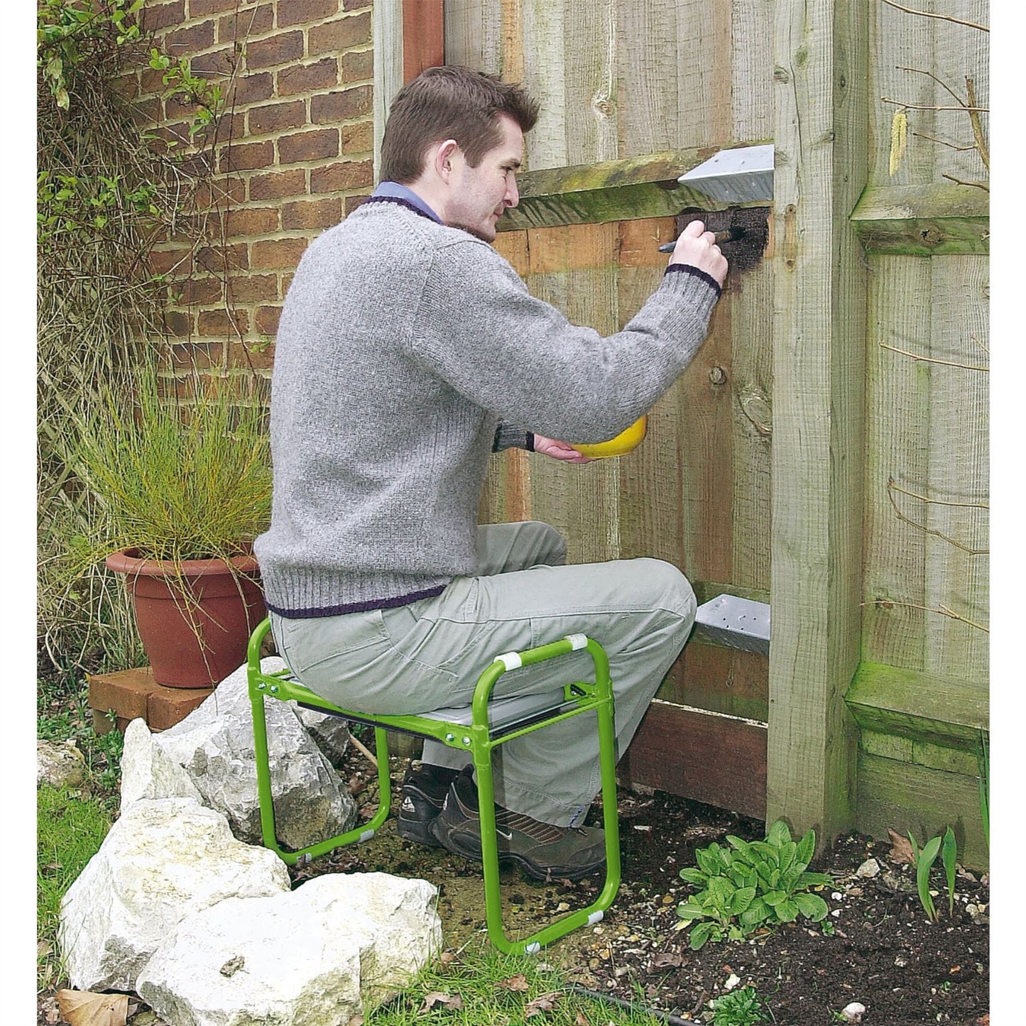 Draper Folding Metal Framed Gardening Seat or Kneeler - 64970