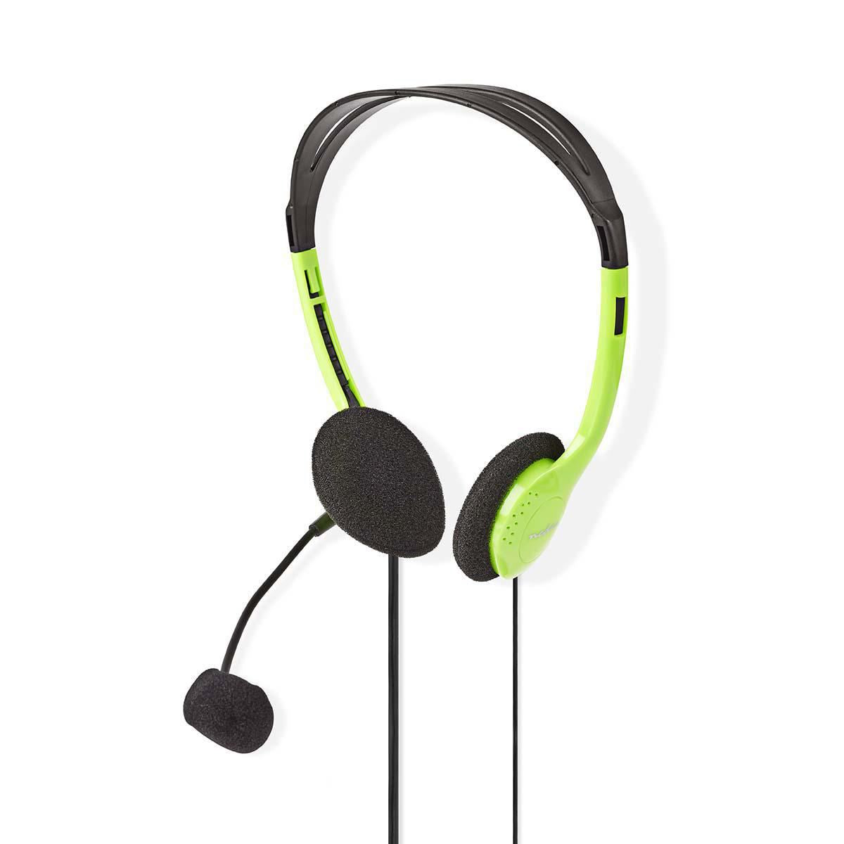 Nedis PC Headset On-Ear 2x 3.5mm Connectors 2m Green CHST100GN