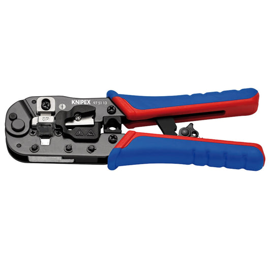 KNIPEX 97 51 13 SB Crimping Pliers for RJ45 Western plugs, 190mm