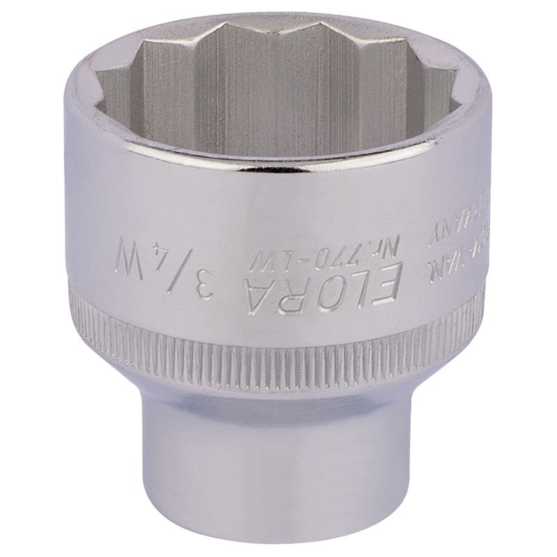 Elora 1x 3/4" 1/2" Square Drive Whitworth Bi-Hexagon Socket Professional Tool - 24898