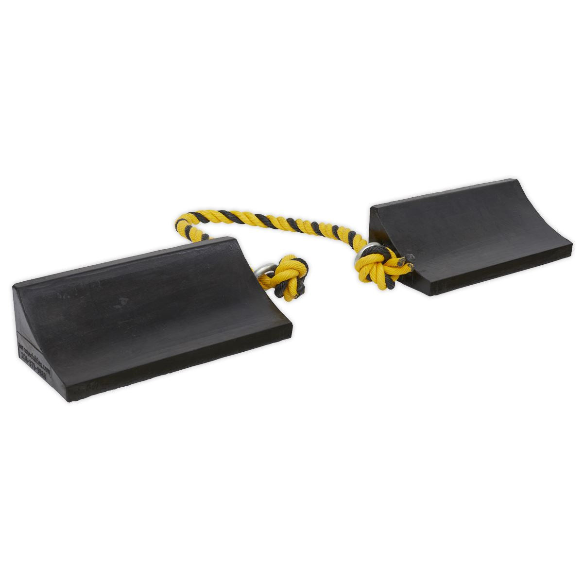 Sealey Heavy-Duty Rubber Wheel Chocks - Pair WC16