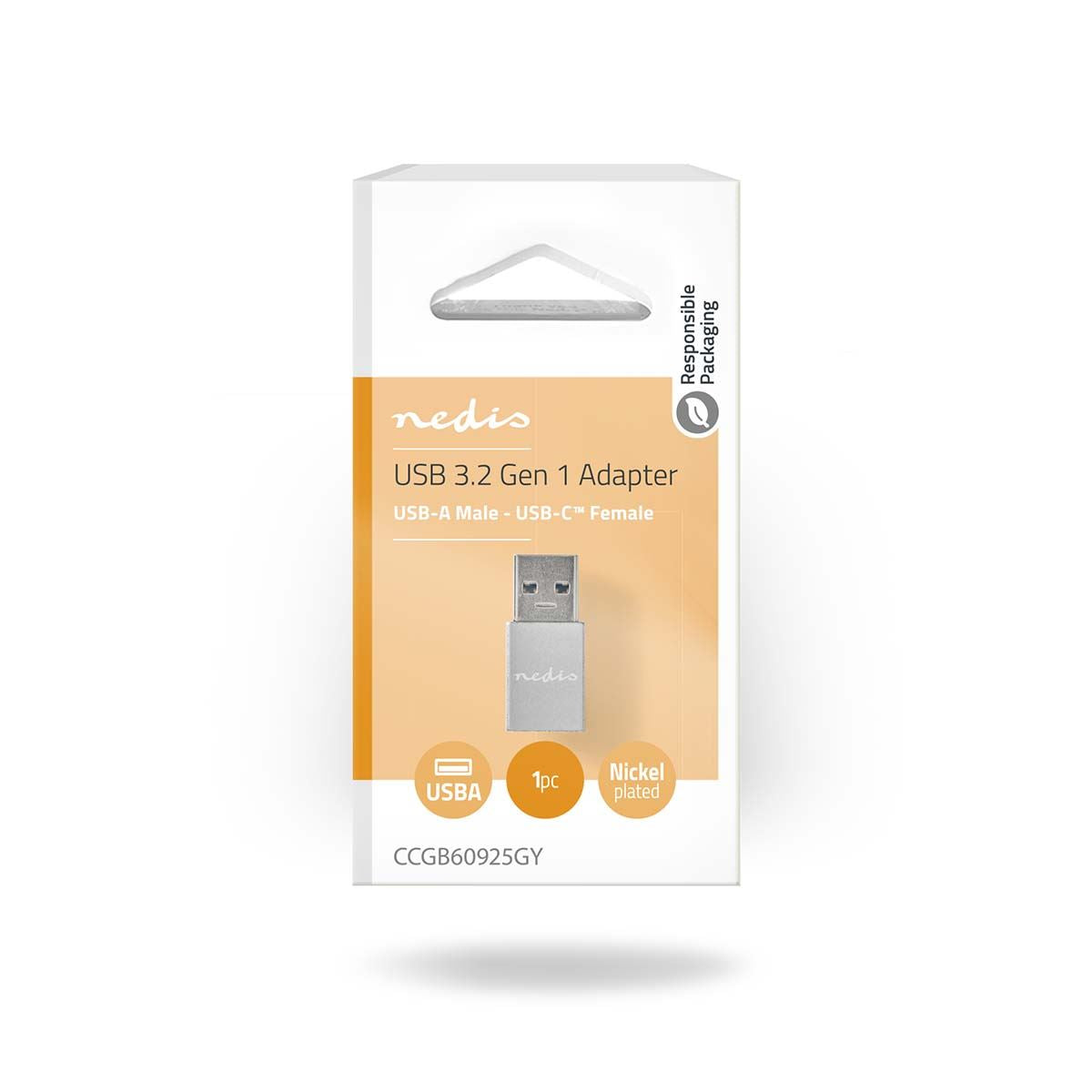 USB Adapter USB 3.2 Gen 1USB-A MaleUSB Type-C - CCGB60925GY
