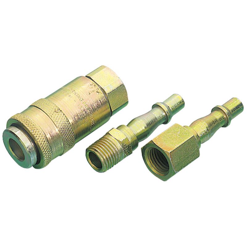 Draper 3 Piece Air Line Coupling Set 1/4 BSP ACK2 (3.8) 37844