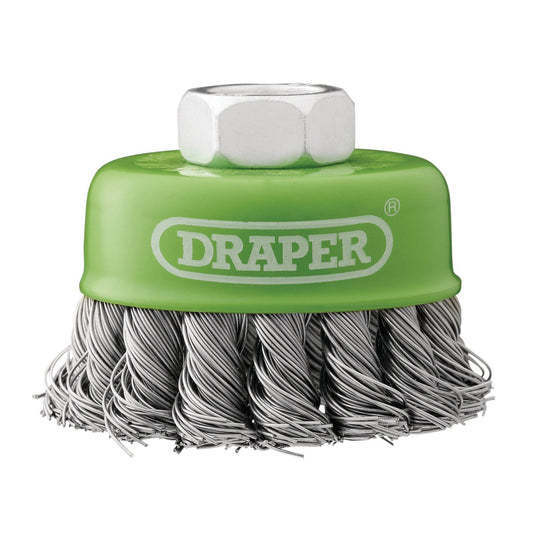 Draper 65mm Twist Cup Brush Ss M14 WBC10