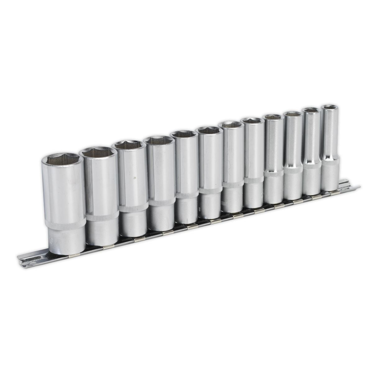 Sealey Socket Set 12pc 3/8"Sq Drive 6pt Deep WallDrive Metric AK2841