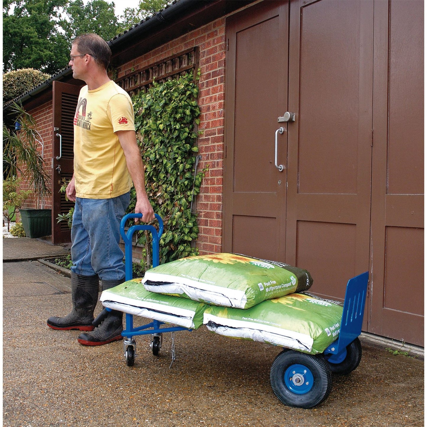 Draper 85673 - 3 in 1 Heavy Duty Steel Frame Sack Truck Sack Barrow