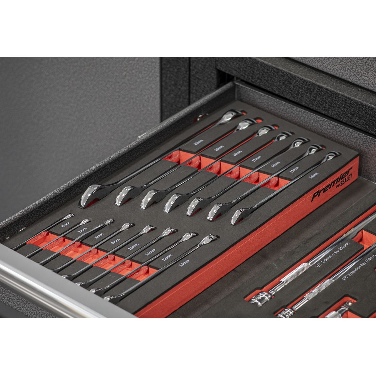 Sealey Premier Combination Spanner Set with Tool Tray 15pc TBT48