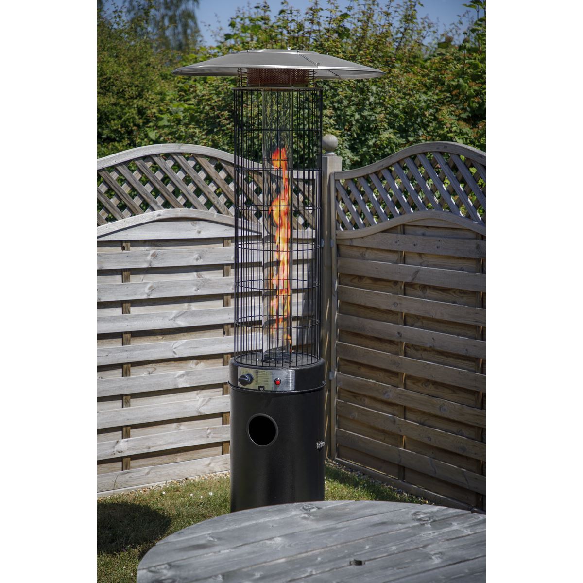 Dellonda Gas Patio Heater 13kW for Commercial & Domestic Use, Black DG124