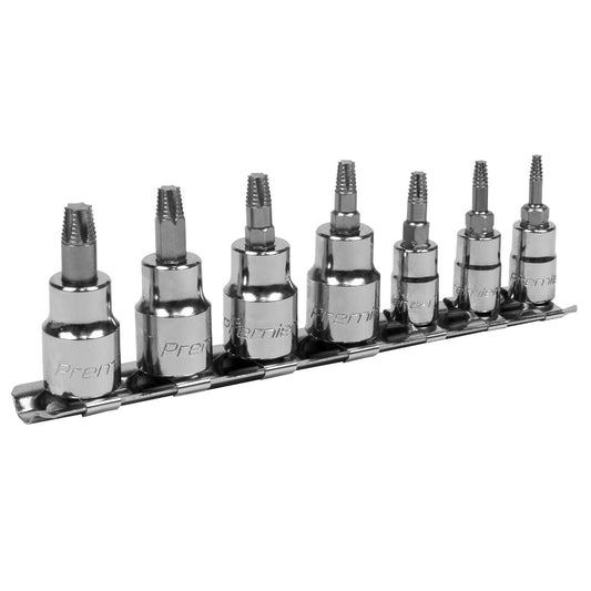 Sealey TRX-Star* Socket Bit Set Lock-On 7pc 1/4" & 3/8"Sq Drive AK62262