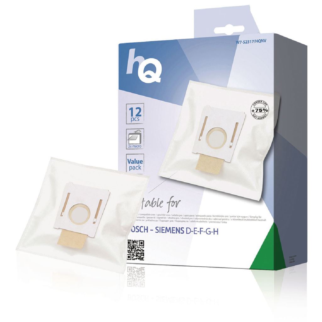 HQ Vacuum cleaner bag Bosch/Siemens D - E - F - G - H value pack - DUBG220SIB12