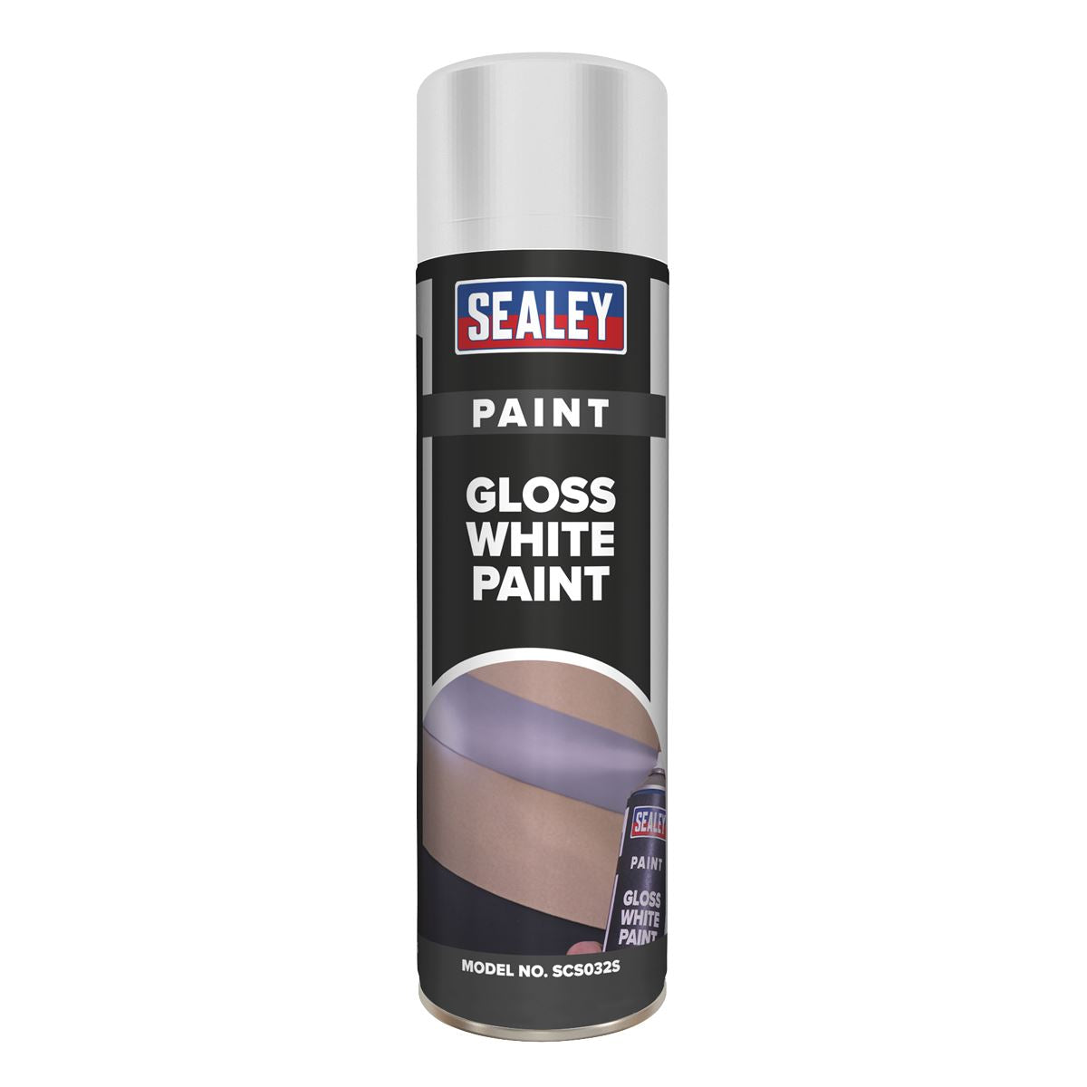 Sealey White Gloss Paint 500ml Single SCS032S