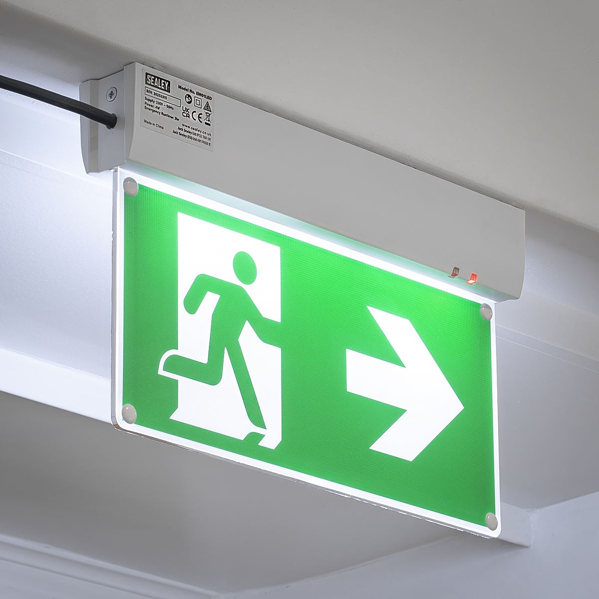 Sealey Maintained Emergency LED Fire Exit Sign EM01LED