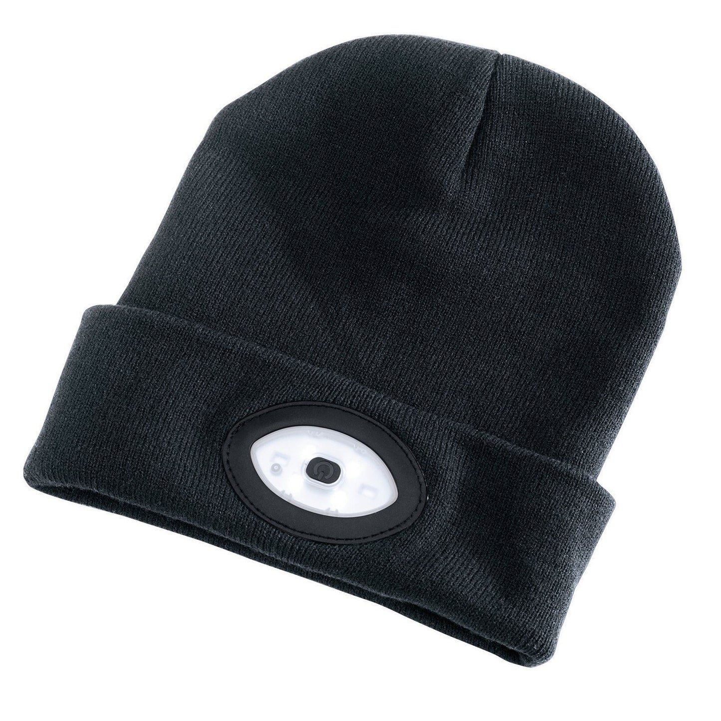 Draper Beanie Hat with 1W Rechargeable Torch - 100 Lumens (Black, One Size) - 99521