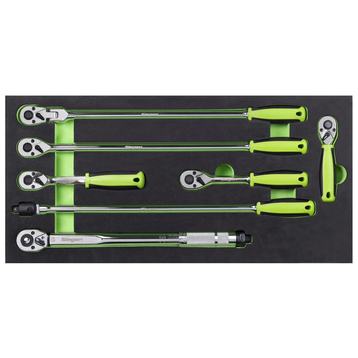 Sealey Siegen Ratchet Wrench, Breaker Bar & Torque Wrench Set 3/8" Sq Drive 7pc