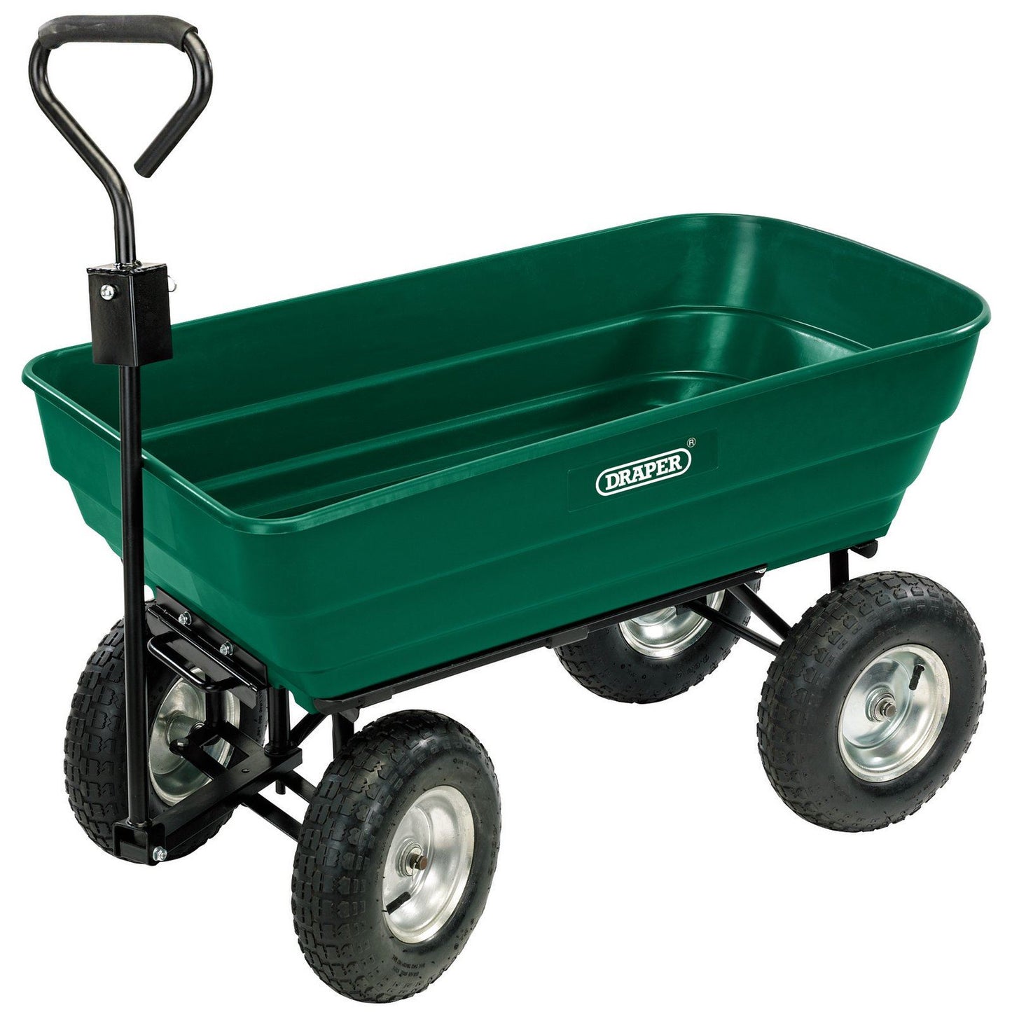 Draper 120L Gardener Landscape Wheeled Tipping Cart Trolley Barrow Trailer,52628