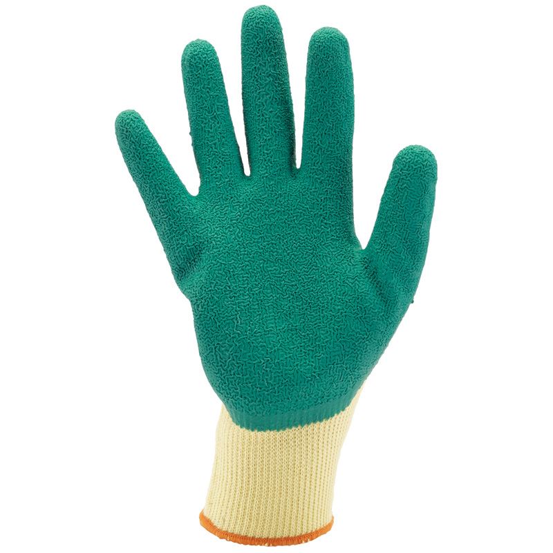 Draper Green Heavy Duty & Latex Coated Work Gloves - Extra Large - Multipurpose - 82604