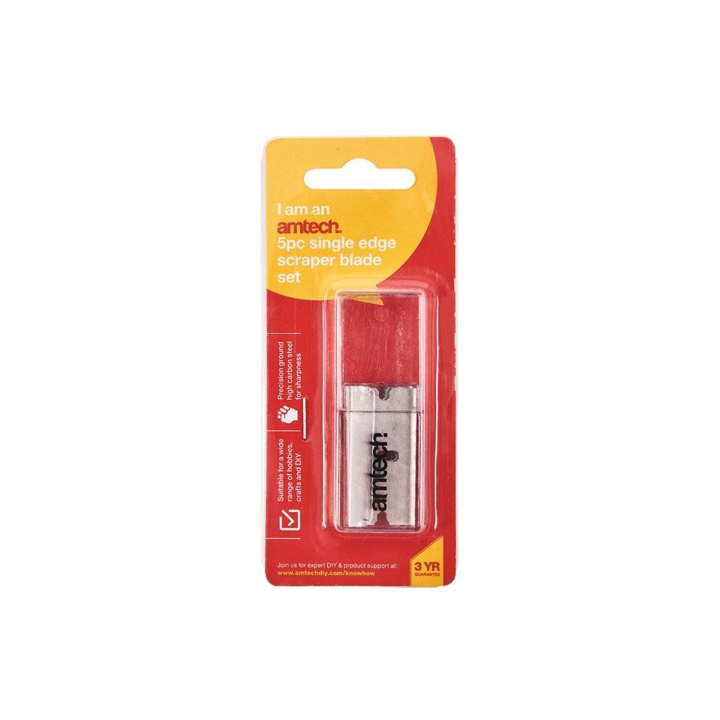 Amtech 5 Piece Replacement Scraper Blade Set for G0962 Scraper Tool - G0968