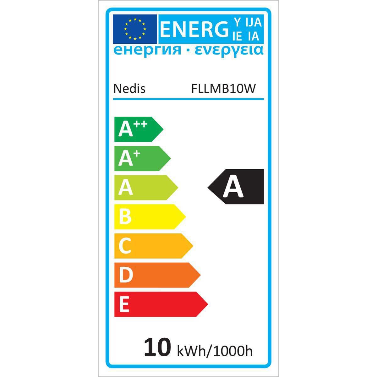 Nedis Mobile LED Floodlight 10W 700 lm Black/Yellow Worklight