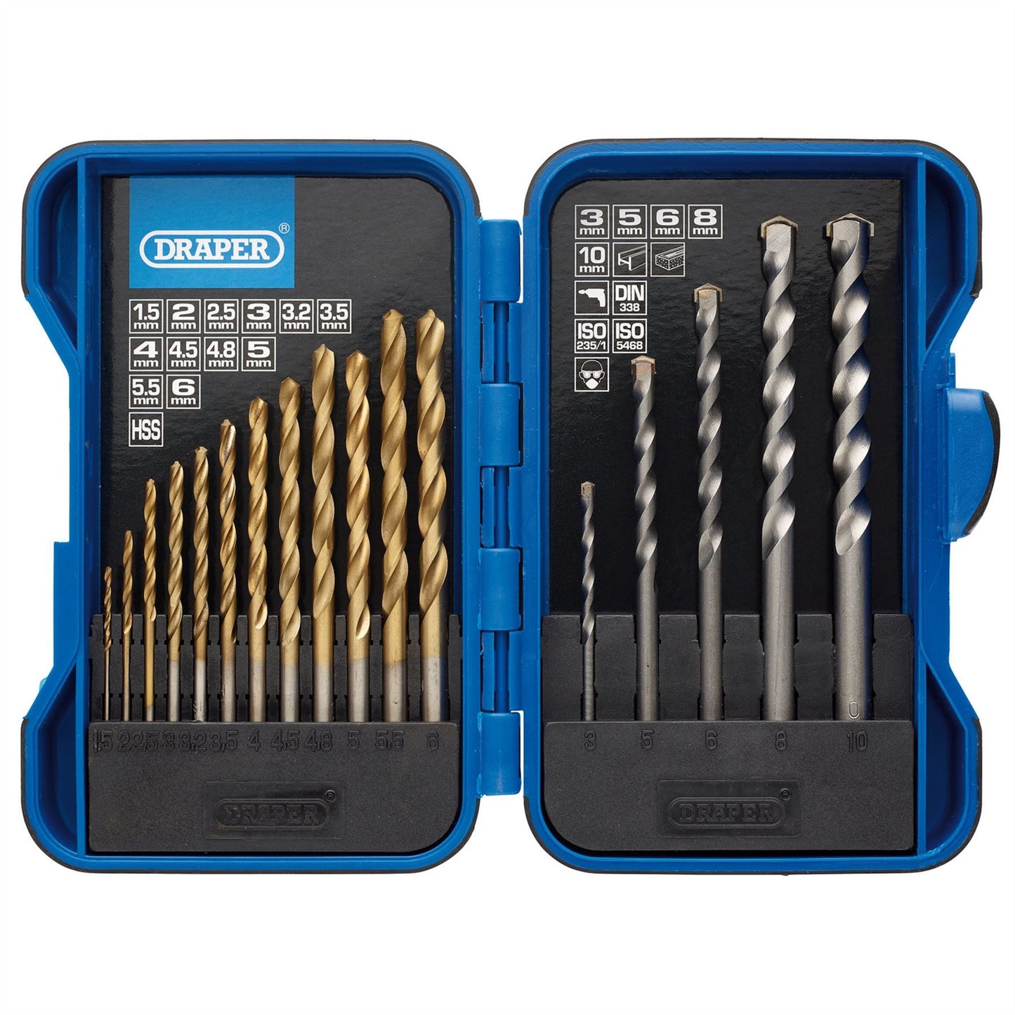 Draper Metric Combined HSS And Masonry Drill Bit Set 17 Piece - 18551Draper