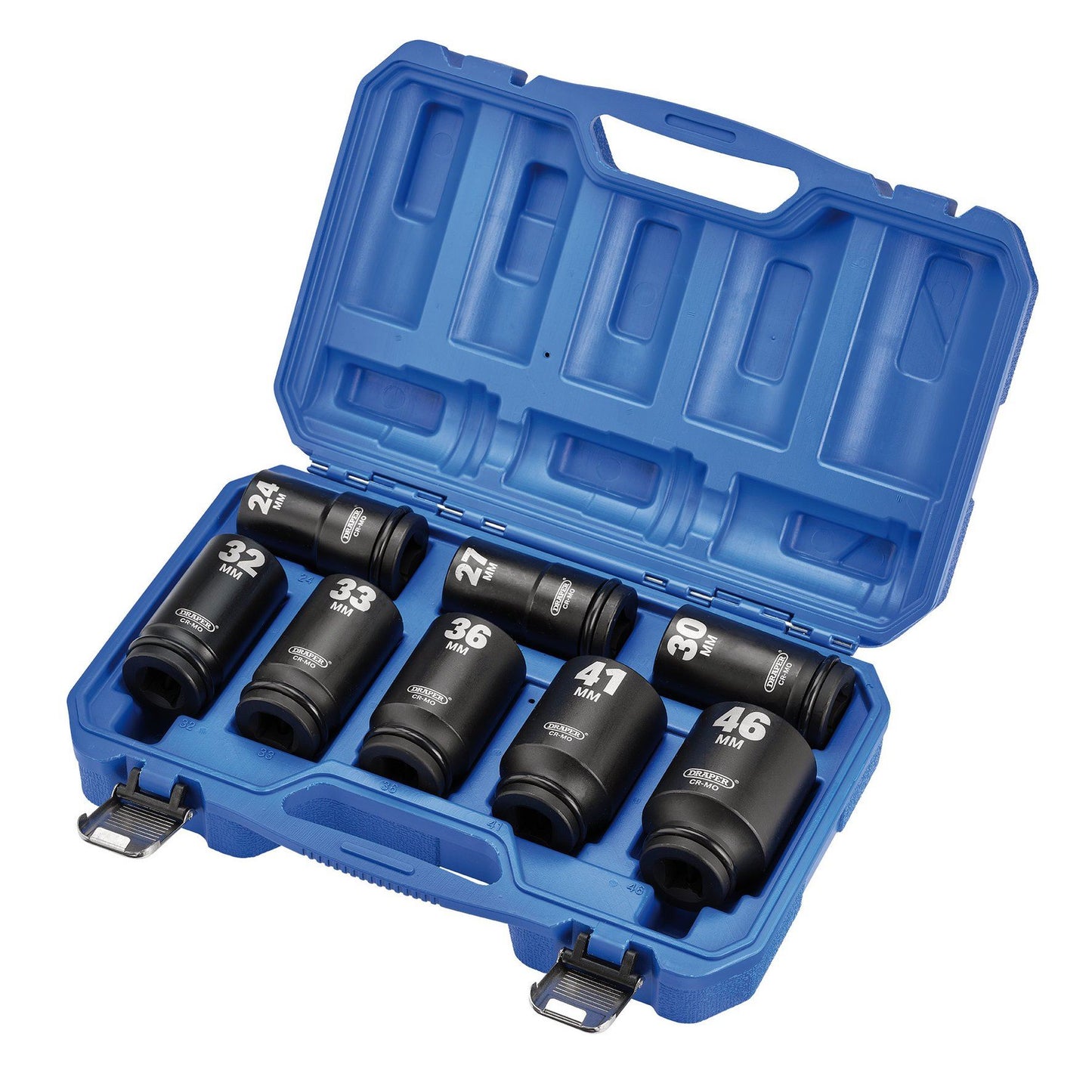 Draper HI-TORQ Metric Deep Impact Socket Set, 3/4" Sq. Dr. (8 Piece)