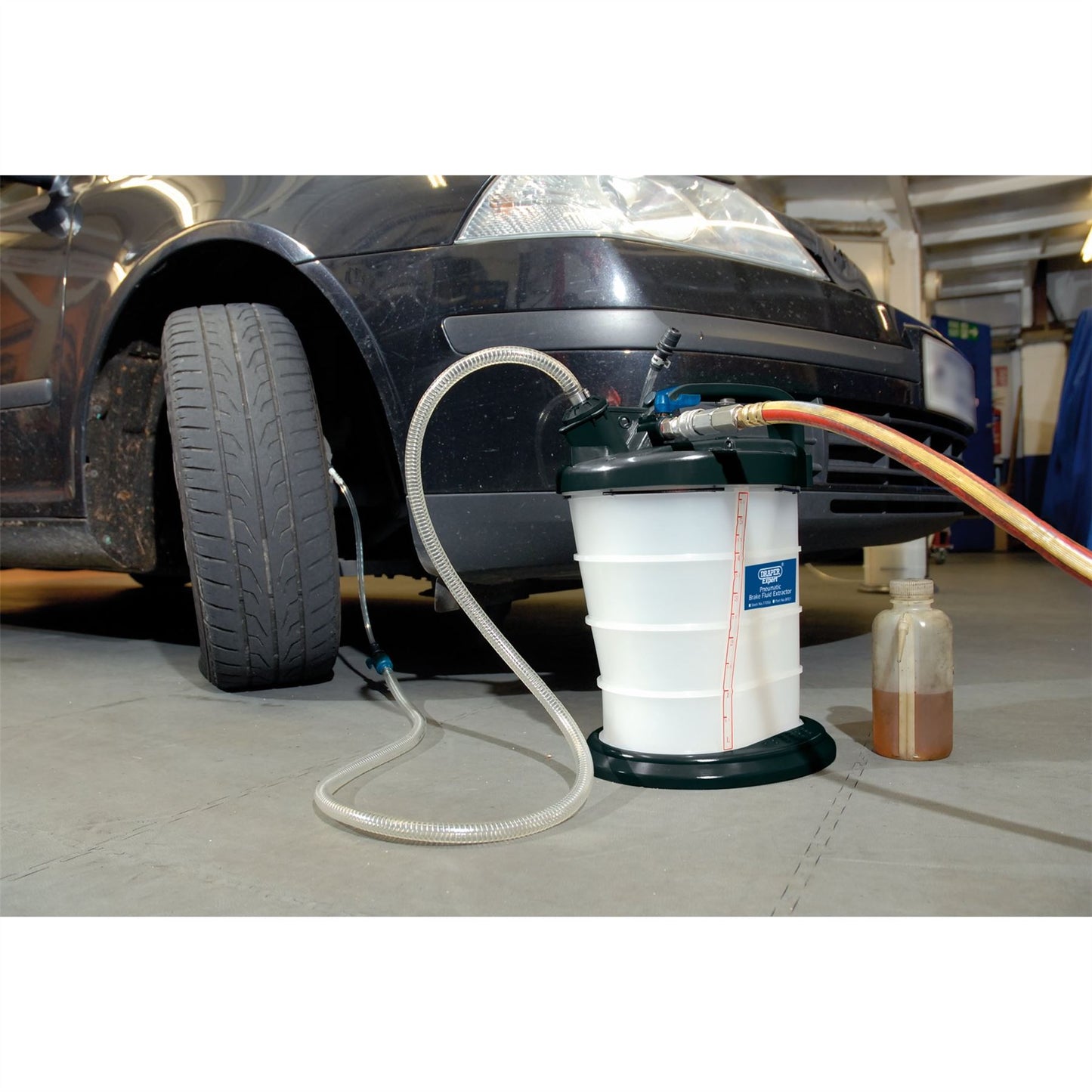 Draper 77056 Expert PNEUMATIC BRAKE FLUID EXTRACTOR BRAKE BLEEDING KIT 1 PERSON