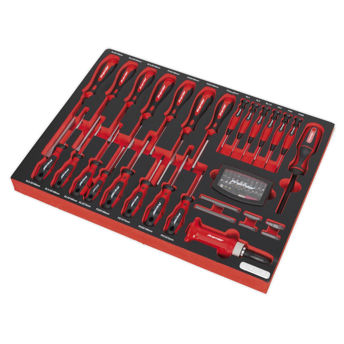 Sealey Tool Tray with Screwdriver Set 72pc TBTP04