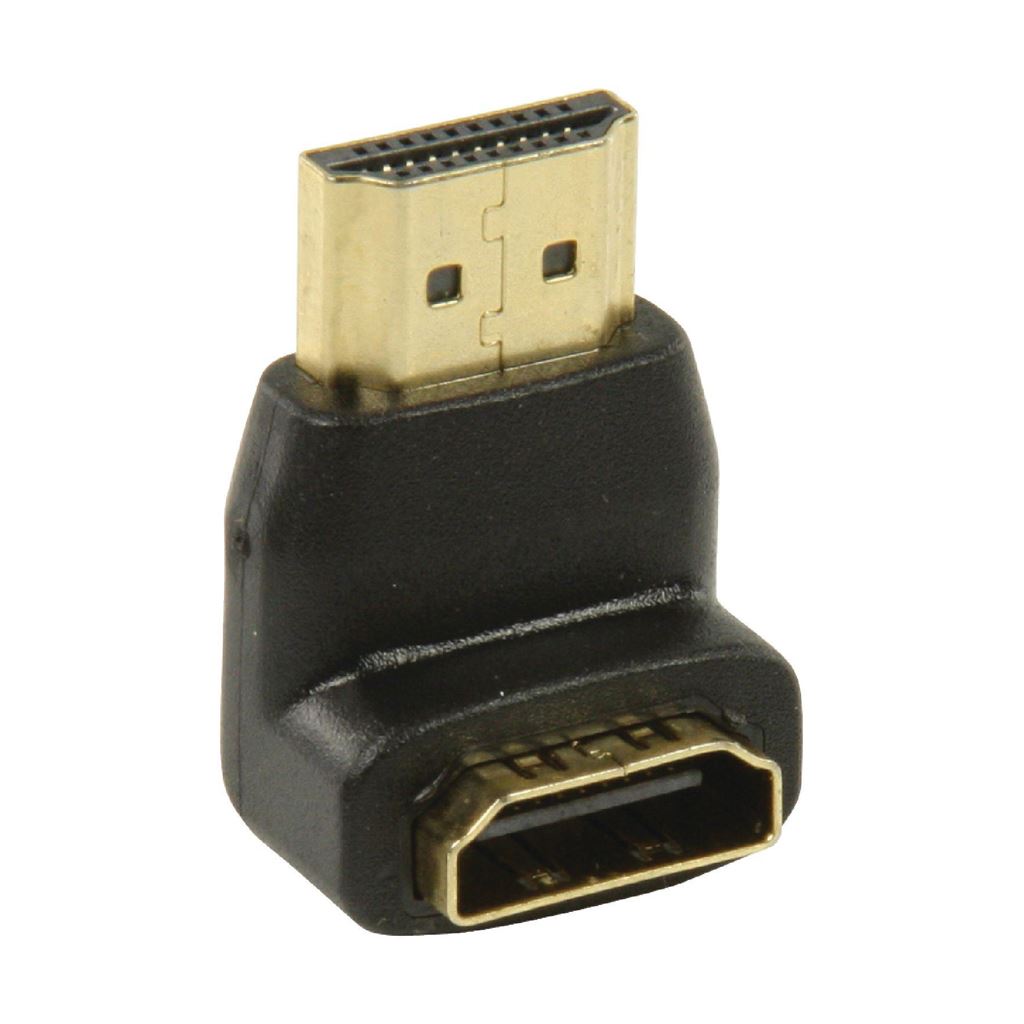 Glaxio® HDMI Adapter HDMI Connector 90° Angled to HDMI Input (Black)