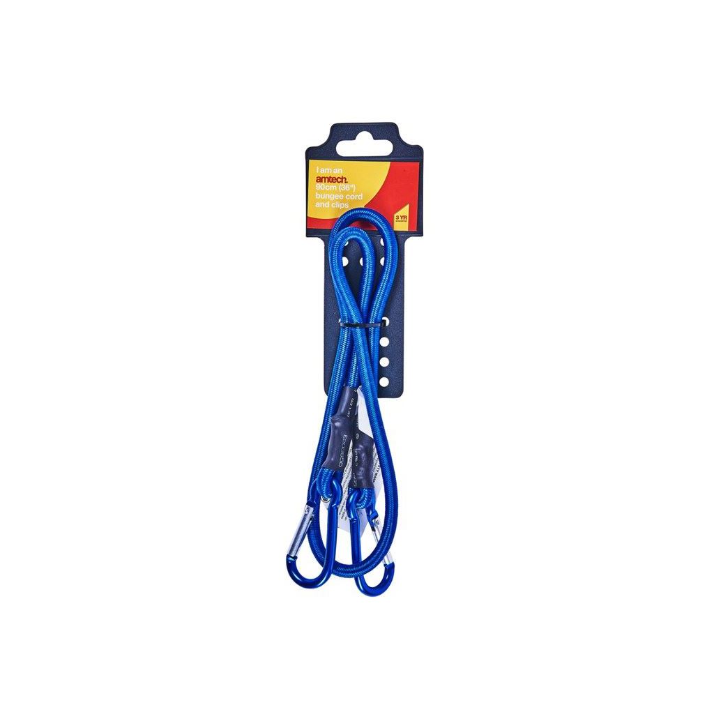 36" Bungee Straps Cord & Caribiner Clips Elastic Rope Car Bike Boat Luggage - S0617