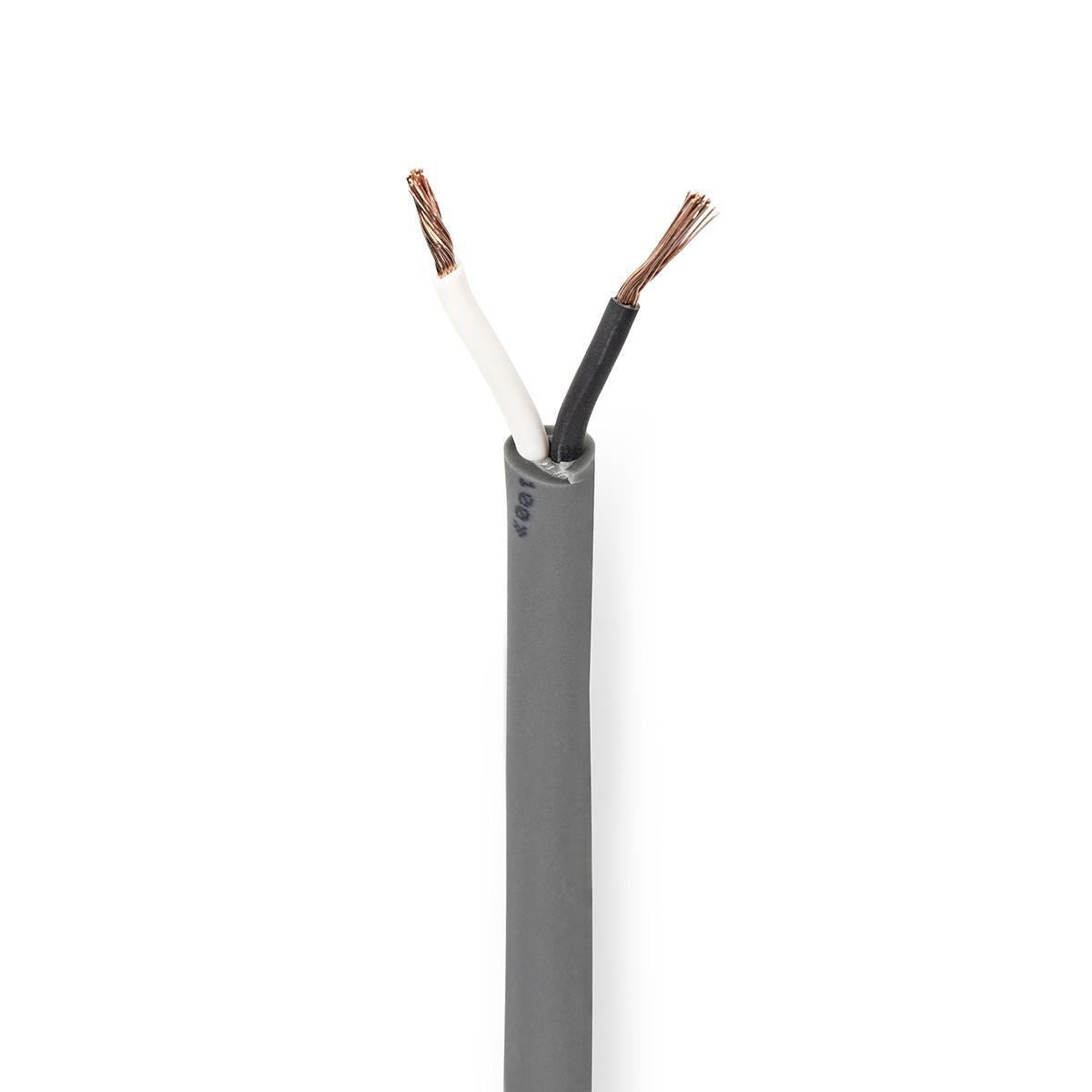 Nedis Flexible Speaker Cable 2x 1.5 mm² 100m Reel Grey COTR15030GY100