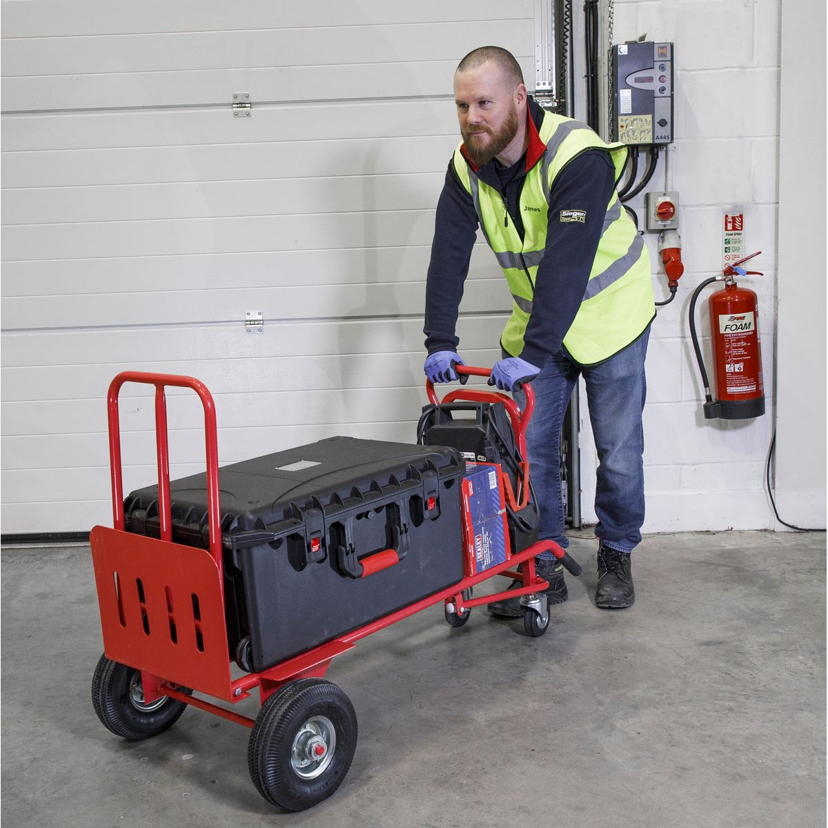 Sealey Sack Truck 3-in-1 with Pneumatic Tyres 250kg Capacity CST989