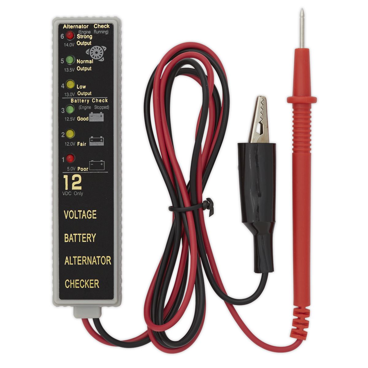 Sealey Battery/Alternator Tester 12V LED AK400