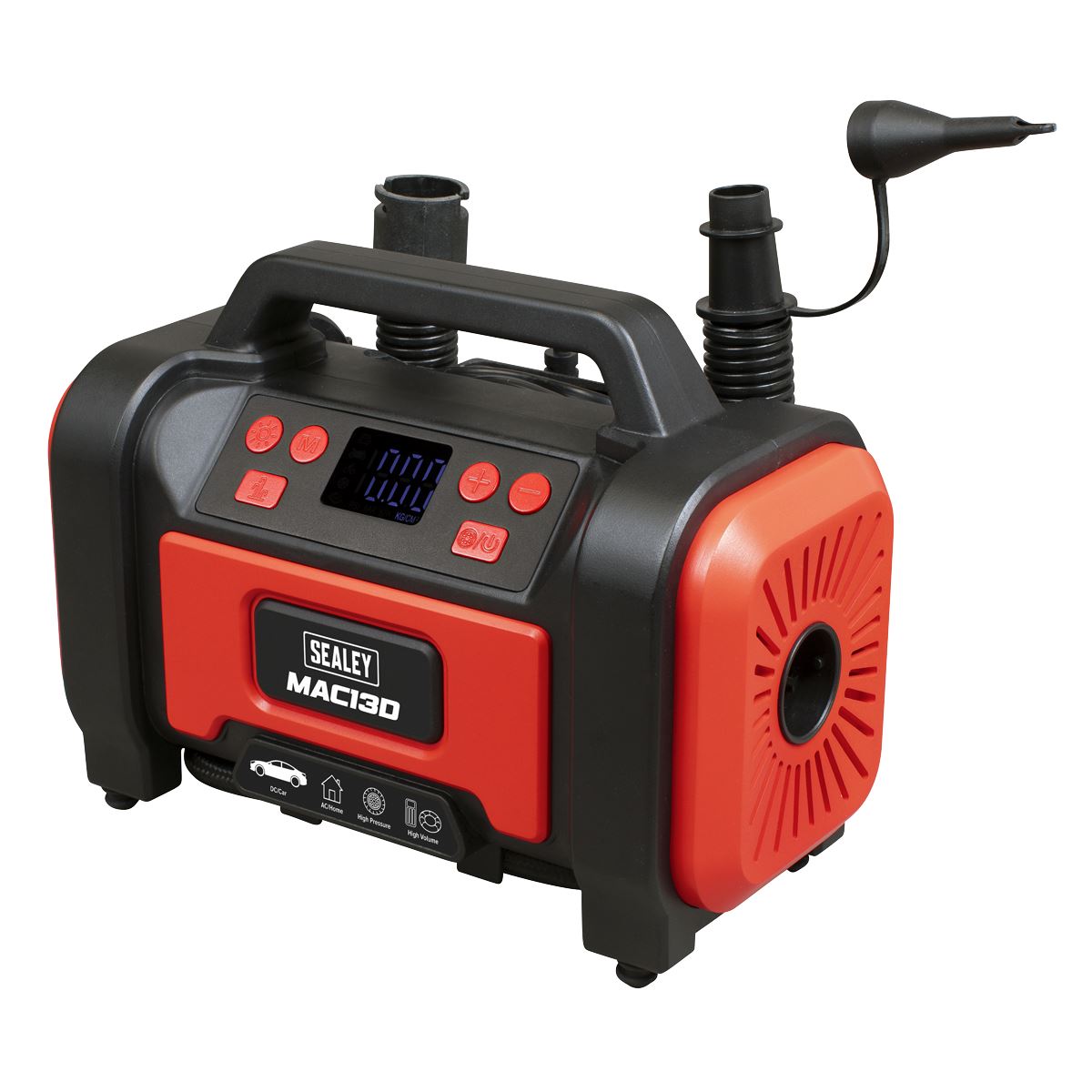 Sealey Tyre Inflator & High-Volume Air Pump 12V/230V AC MAC13D