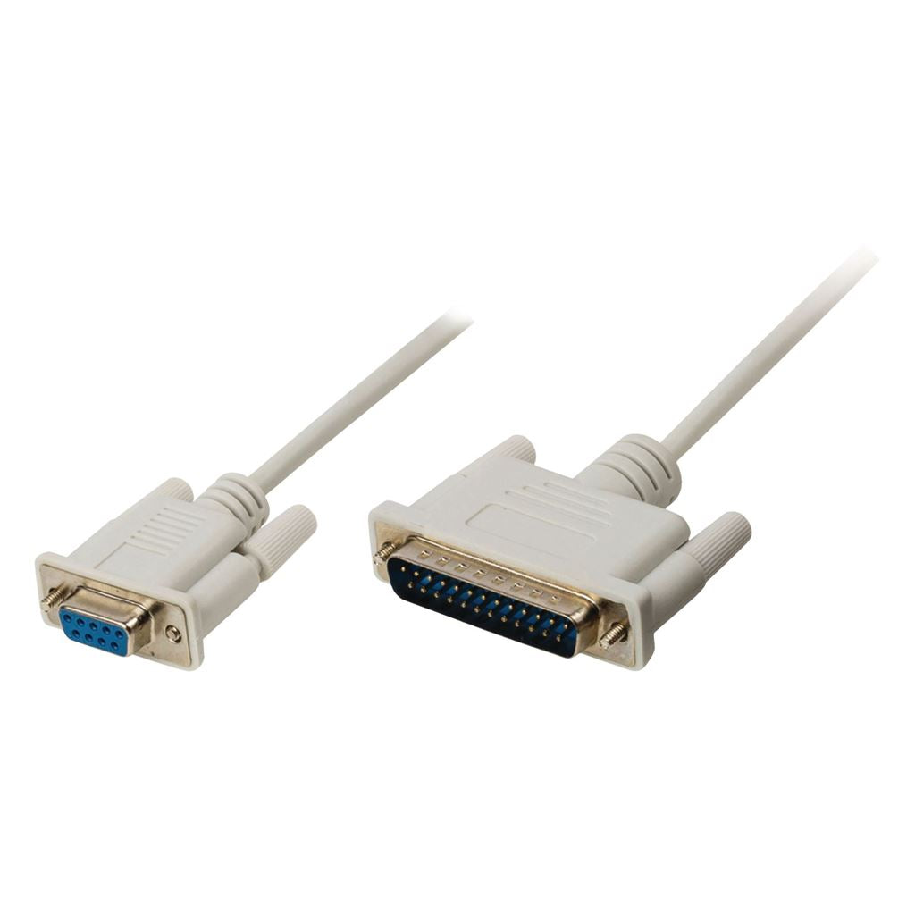 Valueline Printer cable D-SUB 25-pin male to D-SUB 9-pin female 2m ivory - CCGP52135IV20