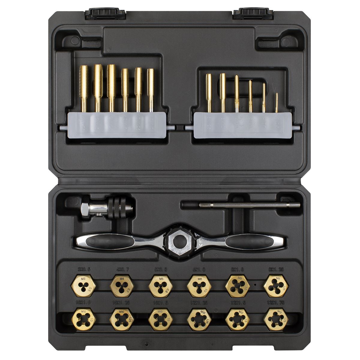 Sealey Premier Titanium Coated Hexagonal Tap & Die Set 26pc AK3026