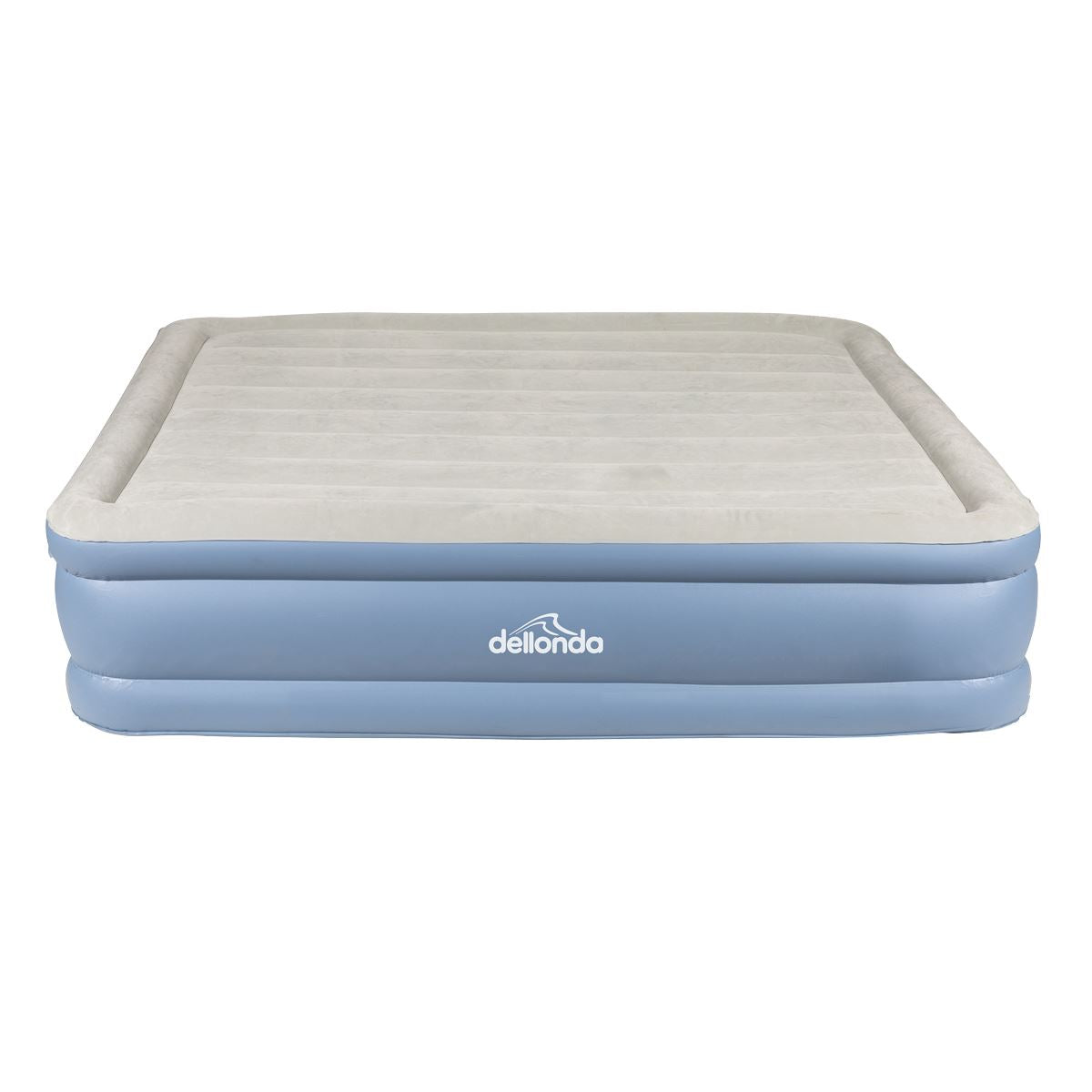 Sealey Dellonda, Queen, InflatableHigh Raised Flocked Air Bed, with Built-In Electric Pump, Carry Bag, Self Inflation/Deflation and Coil Beam Construction, For Home and Camping, 203x152x46cm, DL147 DL147
