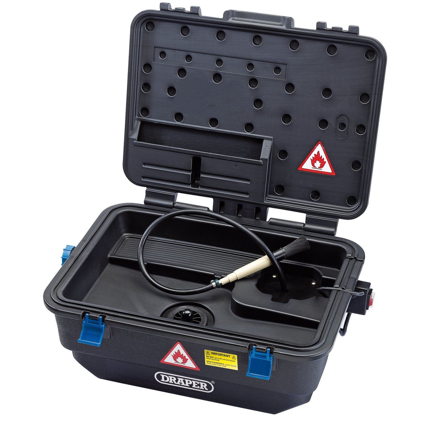 Draper 22494 Mobile Portable Parts Washer Cleaning Tank with Brush Degreaser
