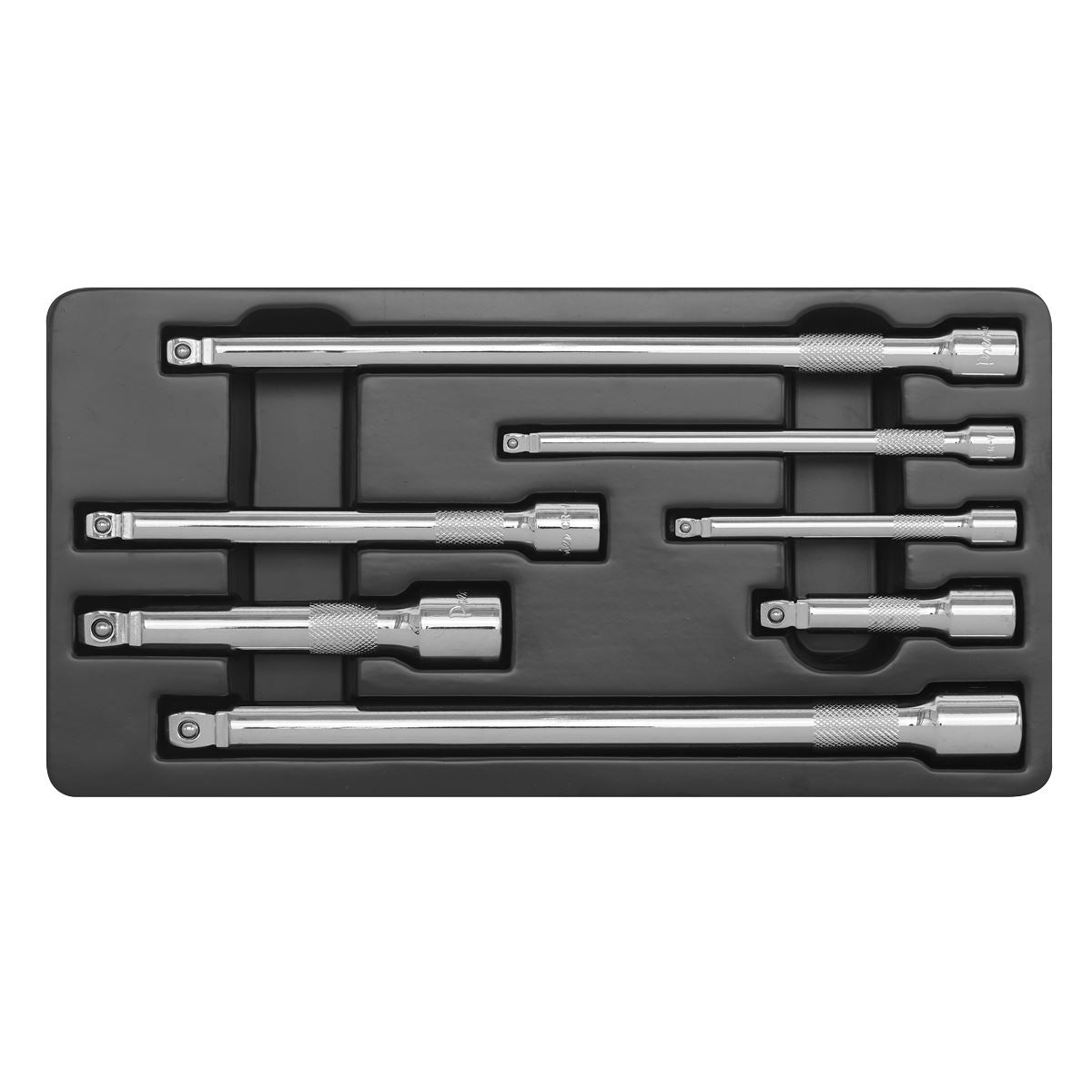Sealey Wobble/Rigid Extension Bar Set 7pc 1/4", 3/8" & 1/2"Sq Drive AK770