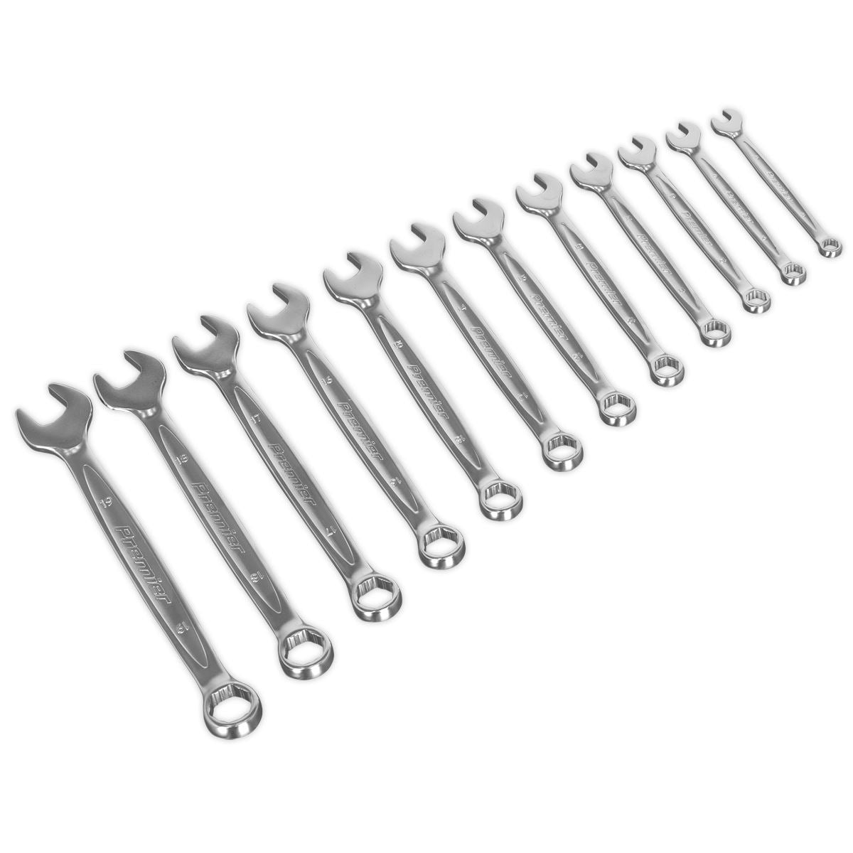 Sealey Combination Spanner Set 12pc Lock-On 6pt - Metric AK63921