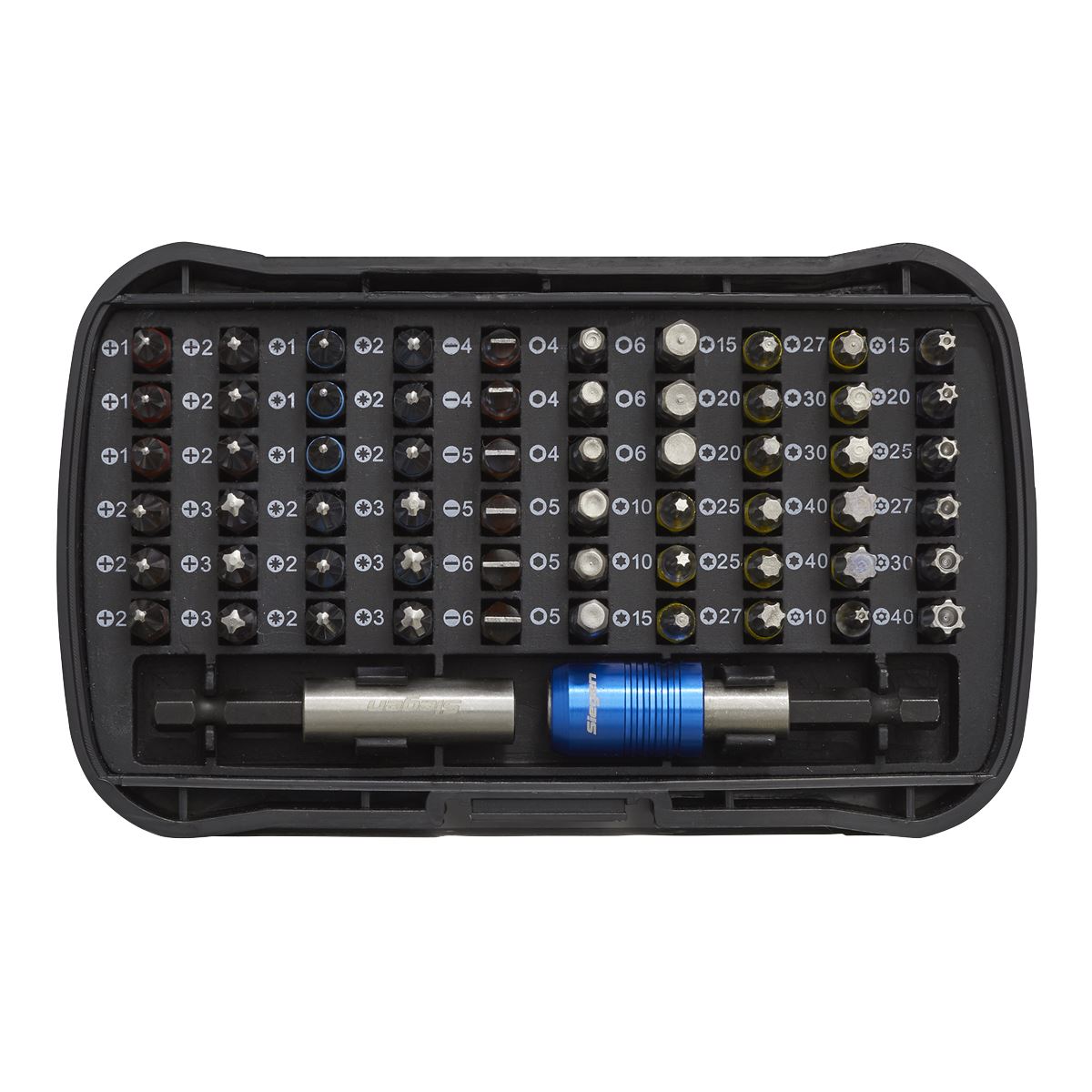 Sealey Power Tool Bit Set 62pc Colour-Coded S2 S01037