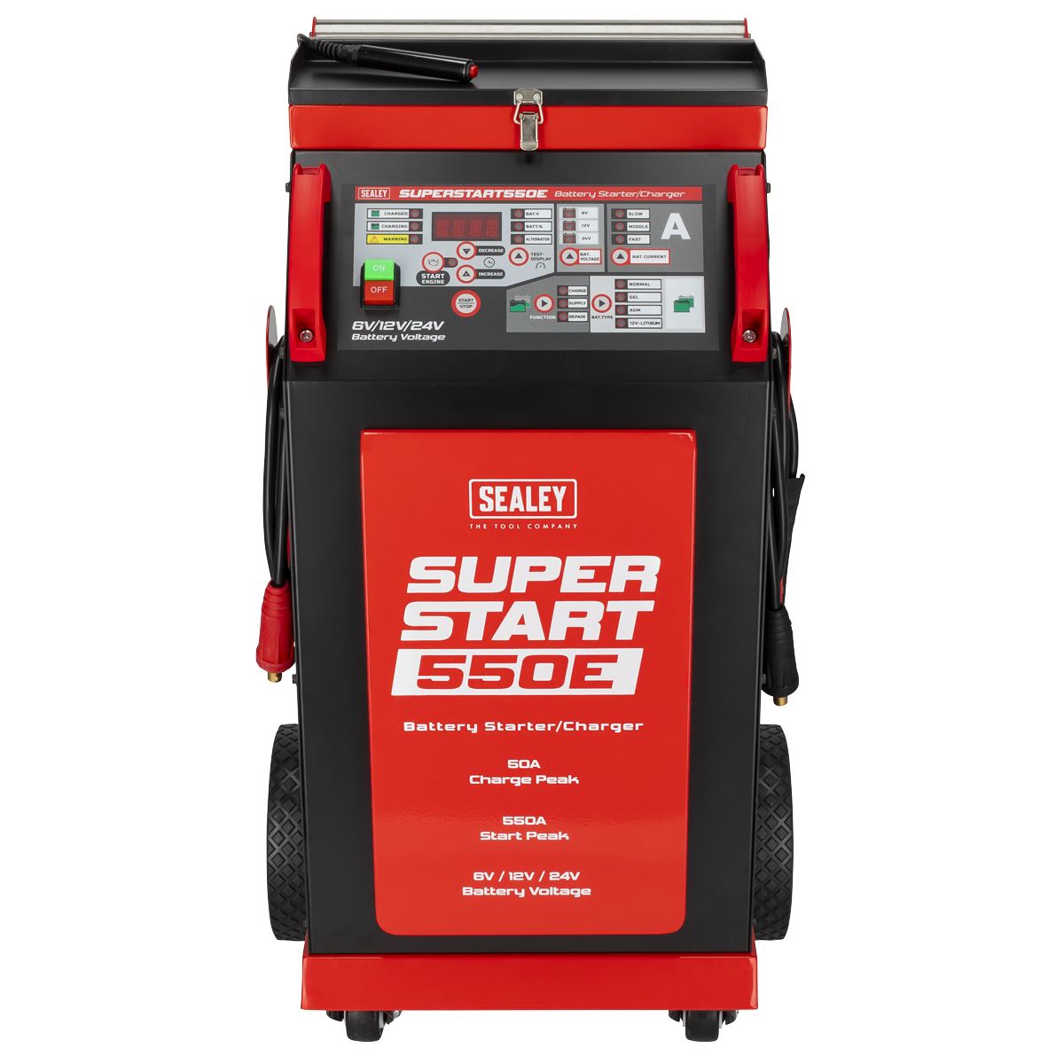 Sealey 6/12/24V Battery Starter/Charger 550A SUPERSTART550E