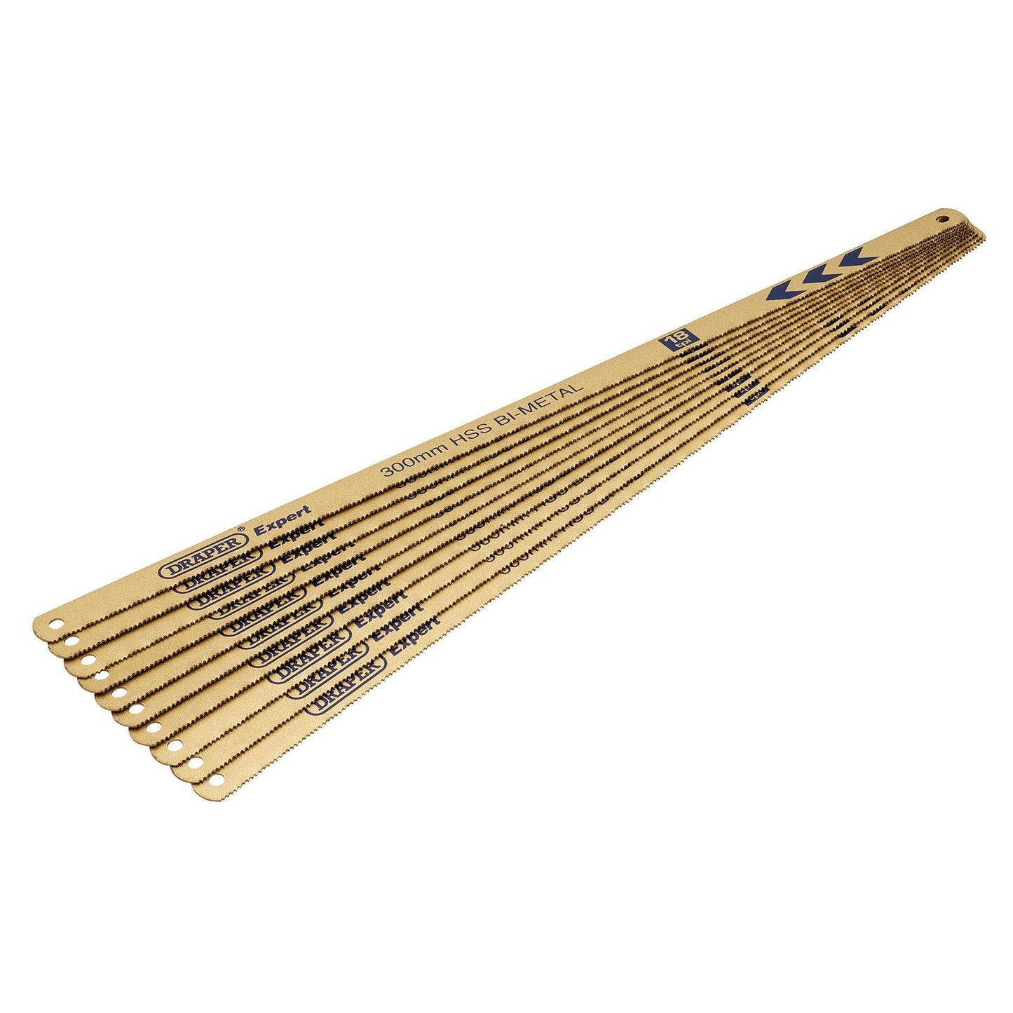 Draper Expert Bi-metal Hacksaw Blades, 300mm, 18tpi (Pack of 10) - 19347