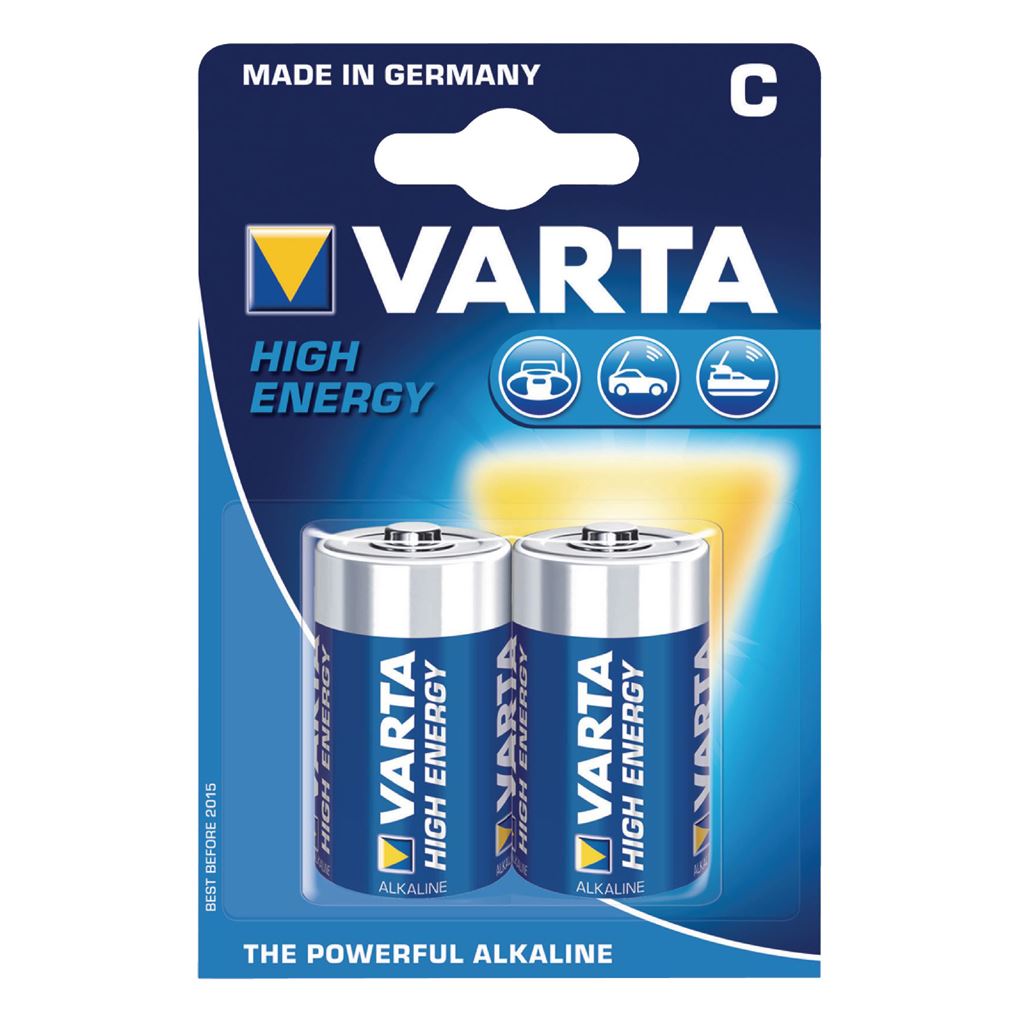 Varta High energy 1x C Cell Type LR14 alkaline battery 1.5V (VARTA-4914/2B)