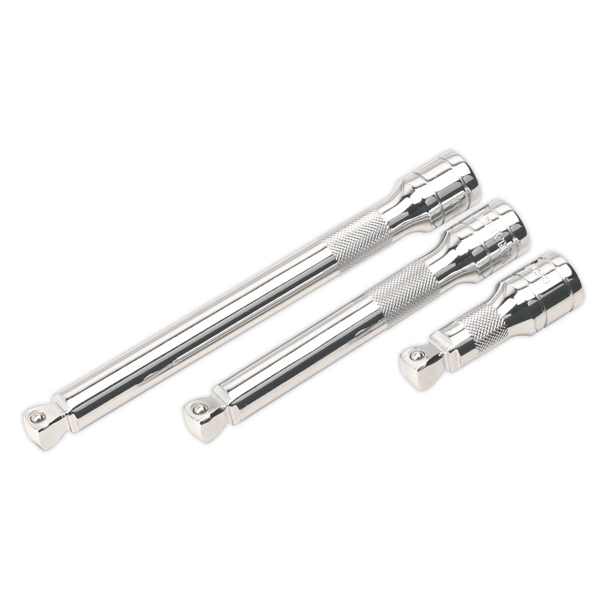 Sealey Wobble/Rigid Extension Bar Set 3pc 1/2"Sq Drive AK764