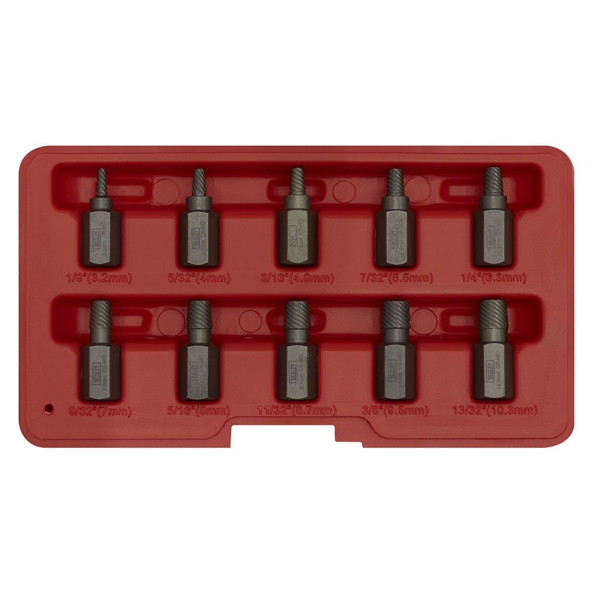 Sealey Multi Spline Screw Extractor Set 10pc AK8181