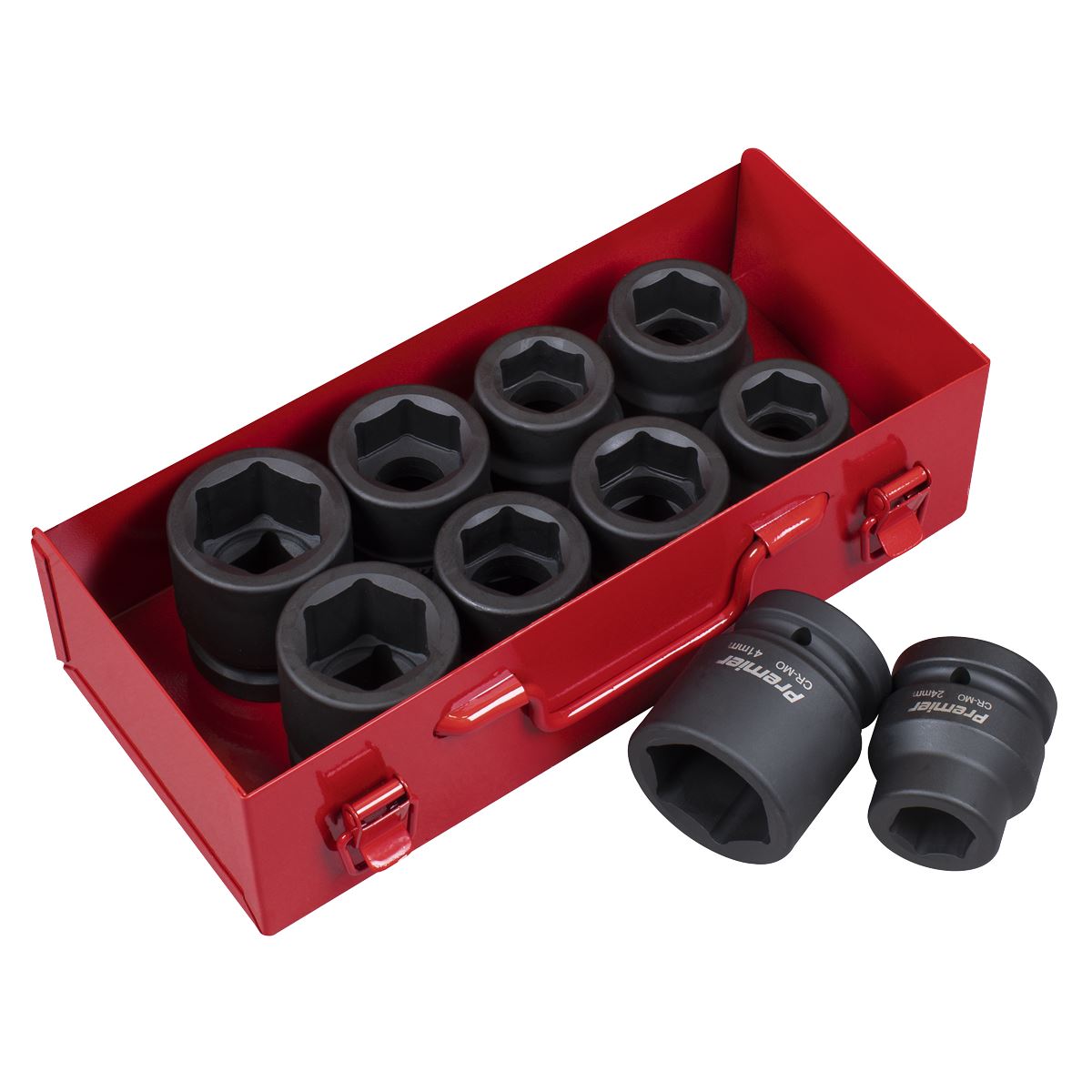 Sealey Impact Socket Set 10pc 1"Sq Drive Metric/Imperial AK688