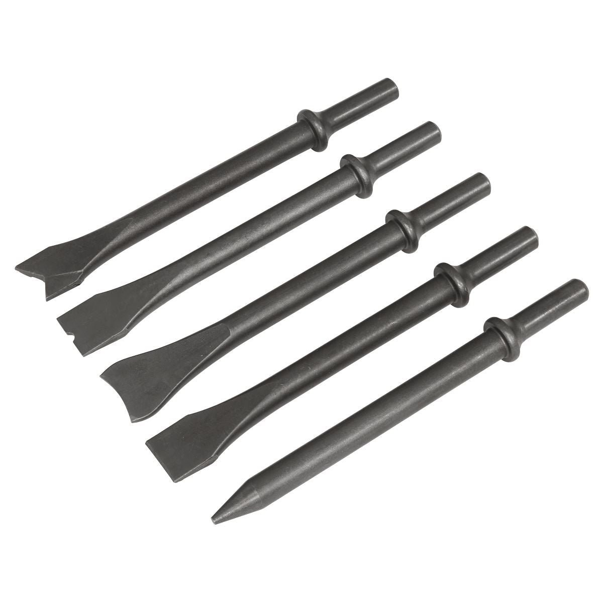 Sealey Air Hammer Chisel Set 5pc 170mm .401" Shank SA11C